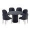 Manhattan Comfort Round Dining Set of 7, 59.05 in L, American Solid Ash Wood, Black 6-DT05DC052-BK - alternate 6